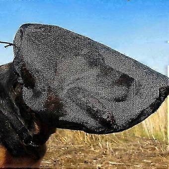 Dog Mesh Face Mask, Black Field Net Guard for Outdoor Hiking Activities, Breathable Mesh Design for Pets