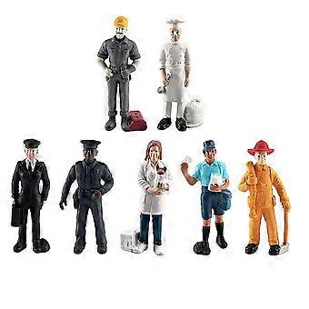 Community Helpers Figurines Set of 7 Durable Plastic Everyday Heroes Toy Figures for Kids Toddlers
