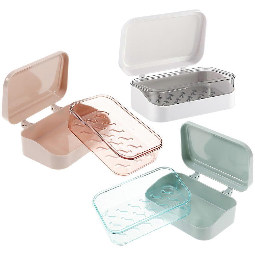 Portable Soap Storage Holder for Bathroom Use 3Pcs Pack Set