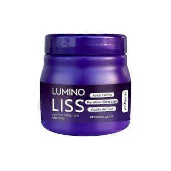 Lumino-Liss haaruitrechtingscrème, proteïnebehandeling voor glad en glanzend haar. Geschikt voor alle haartypes. Vrij van dierproeven. 250g, voor mannen en vrouwen.