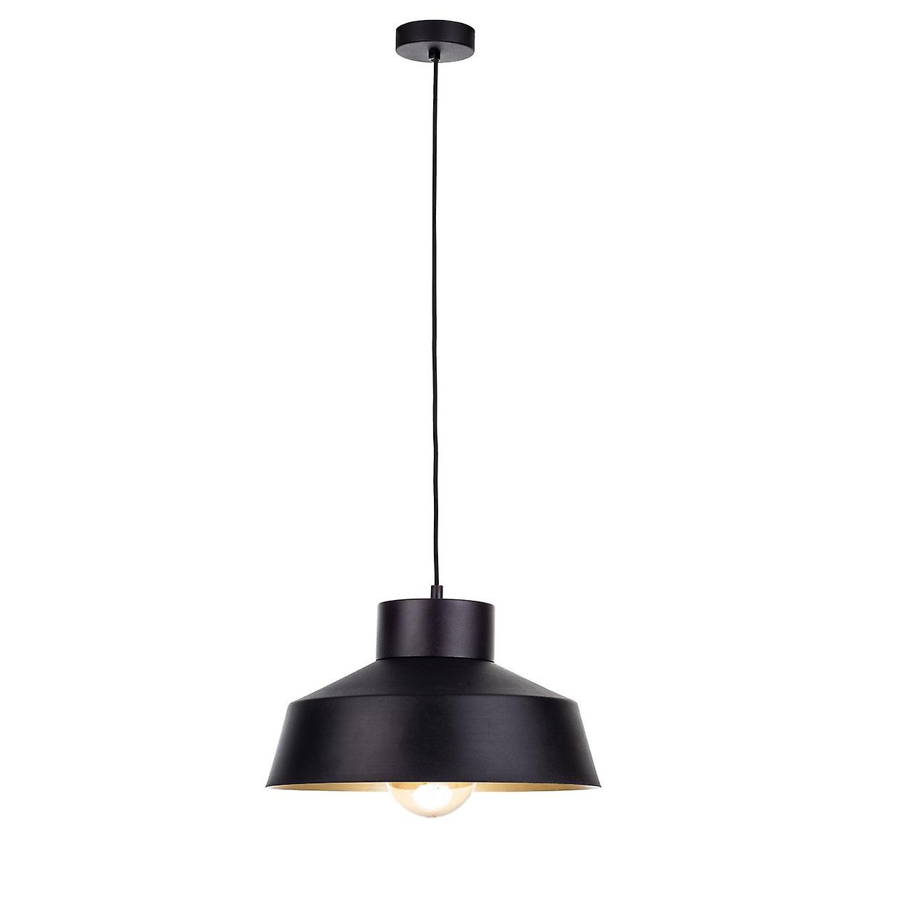 Moon Dome Pendant Ceiling Light Black, Gold, 34cm, 1x E27