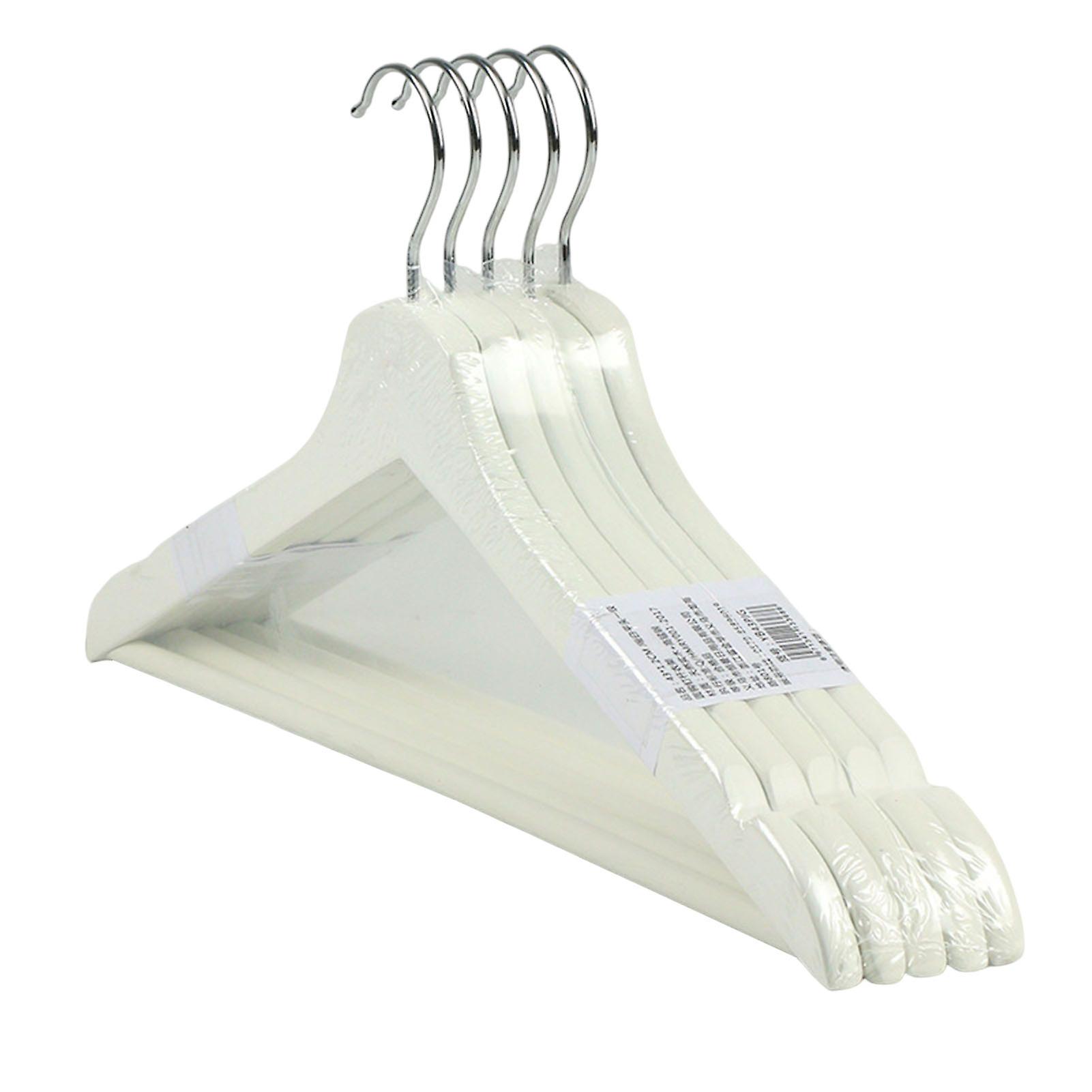 5pcs Solid Wood Suit Hangers Sturdy Durable Suit Hangers For Wardrobe Organization