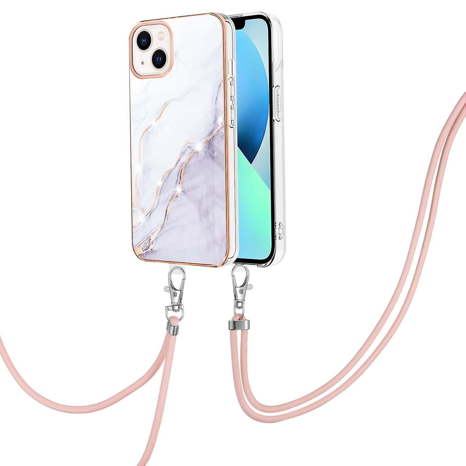 Electroplating Marble TPU Case For iPhone 15 Plus
