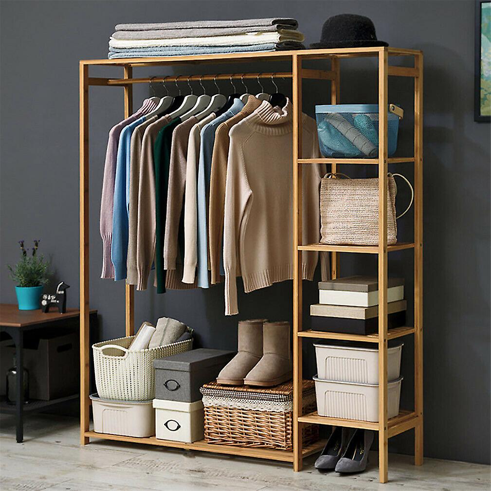 Open Wardrobe Clothes Rail Rack Hanging Garment Heavy Duty Organizer Coat Shelf