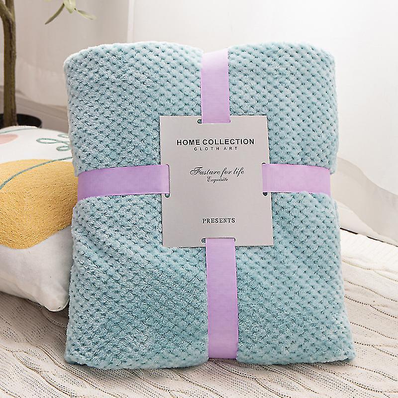 Solid Colour Pineapple Fleece Coral Fleece Air Conditioning Blanket Napping Blanket Z