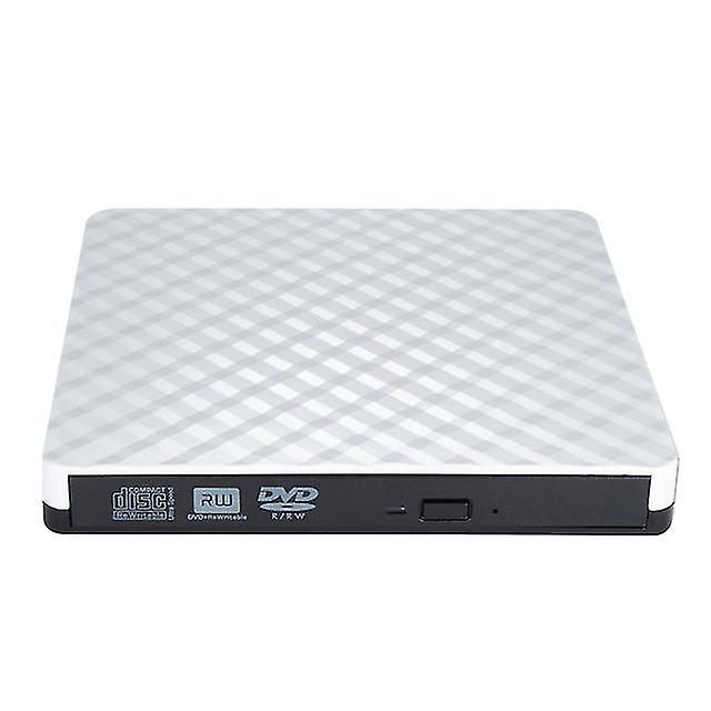 External Usb3.0 Dvd Rw Cd Writer Slim Optical Drive Burner Reader Player Tray Type Portable For Pc Laptop