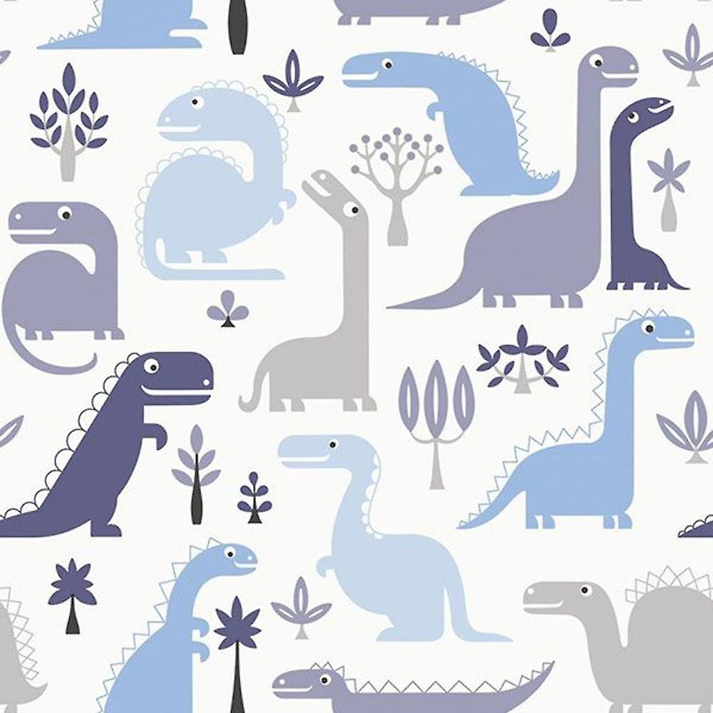 AS Creation Children's Blue Dinosaur Wallpaper