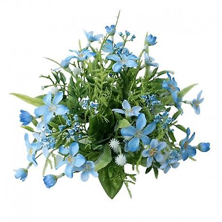 Light cuff for crown candles with blue flowers, inner diameter 3 cm and outer diameter 16 cm