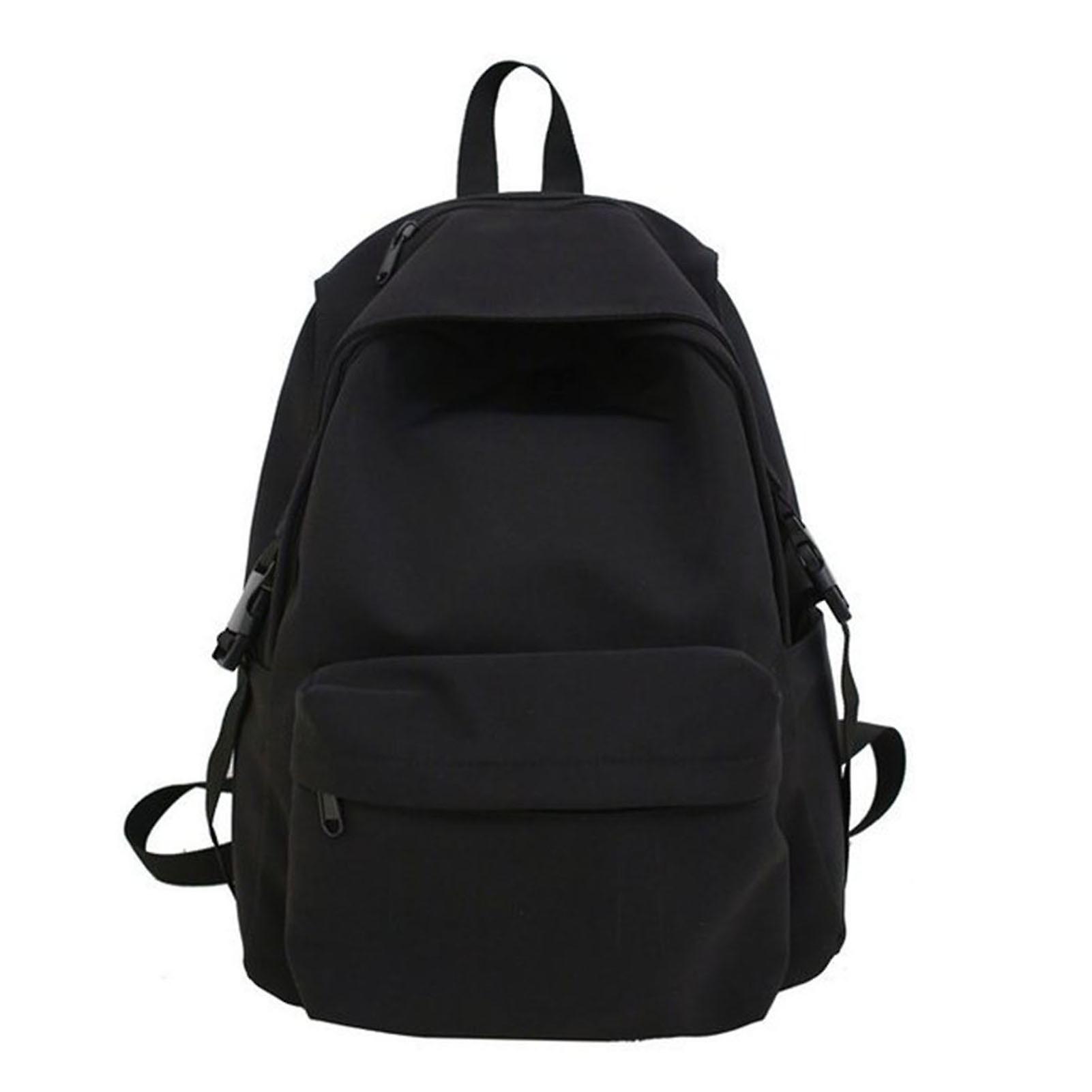 Solid Color Korean Style Backpack Waterproof Computer Backpack