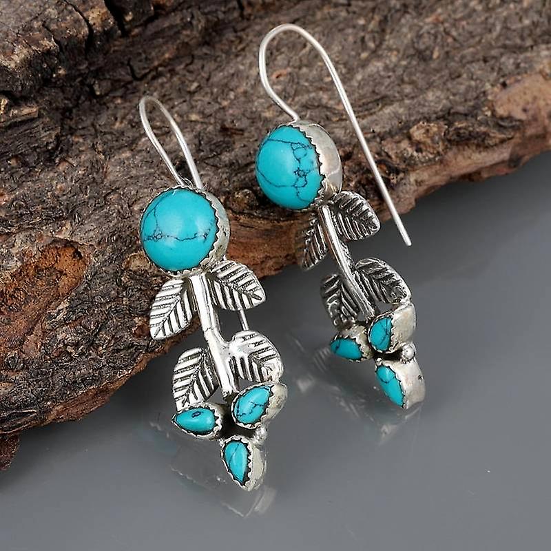 Women earring girl stud ear Drop Trendy 4 colors Delicate Gold Inlay Natural Stone Hook Dangle Weddi
