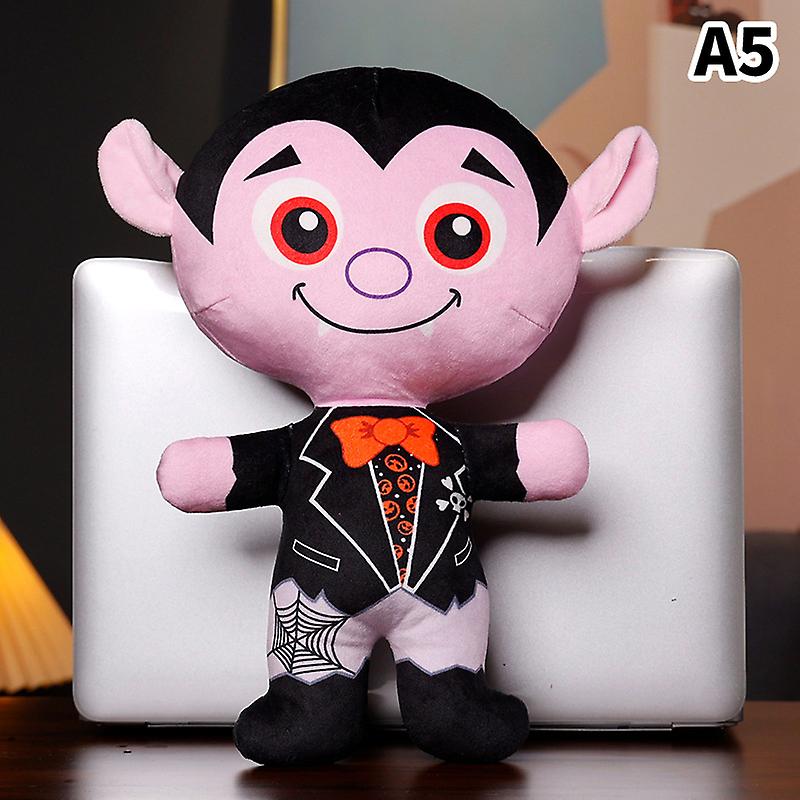 Cartoon Version Of Halloween Plush Toy Mummy Vampire Pumpkin Human And Skeleton Monster Peluches Doll Home Decor Gift For Kids