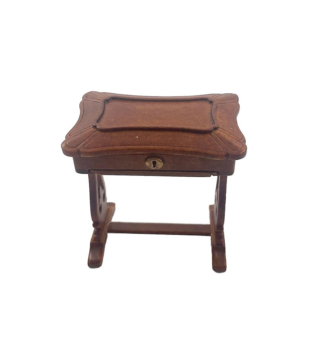 Dolls House Chinese Needlework Sewing Box Walnut Jbm Miniature 1:12