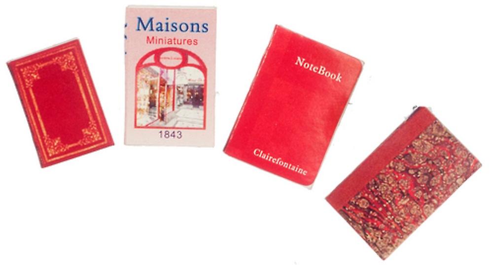 Dolls House 4 Books With Blank Pages Office Study School Accessory