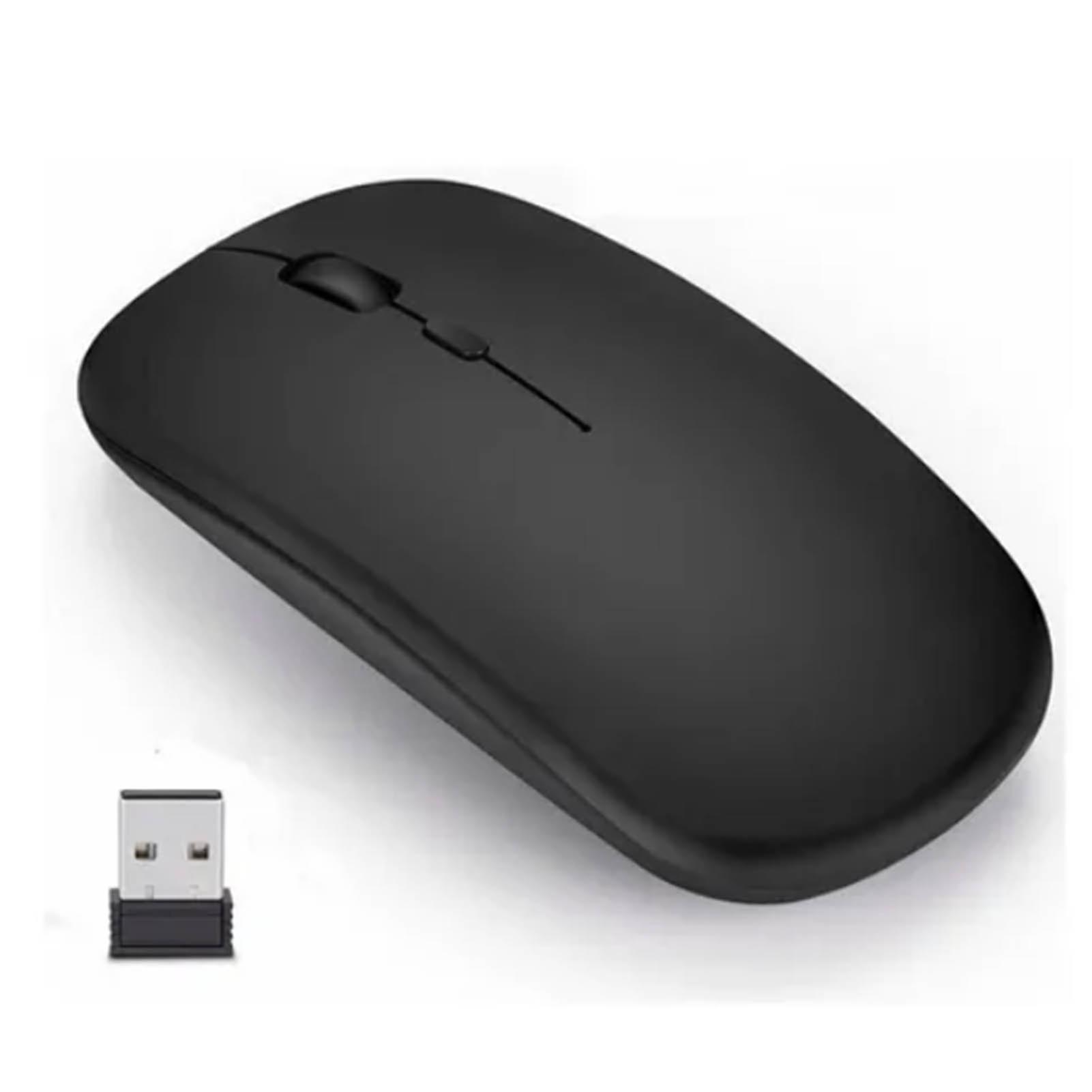 Wireless Ergonomic Mouse Comfortable Silent Design 800-1600DPI Black Office Mouse for Laptops