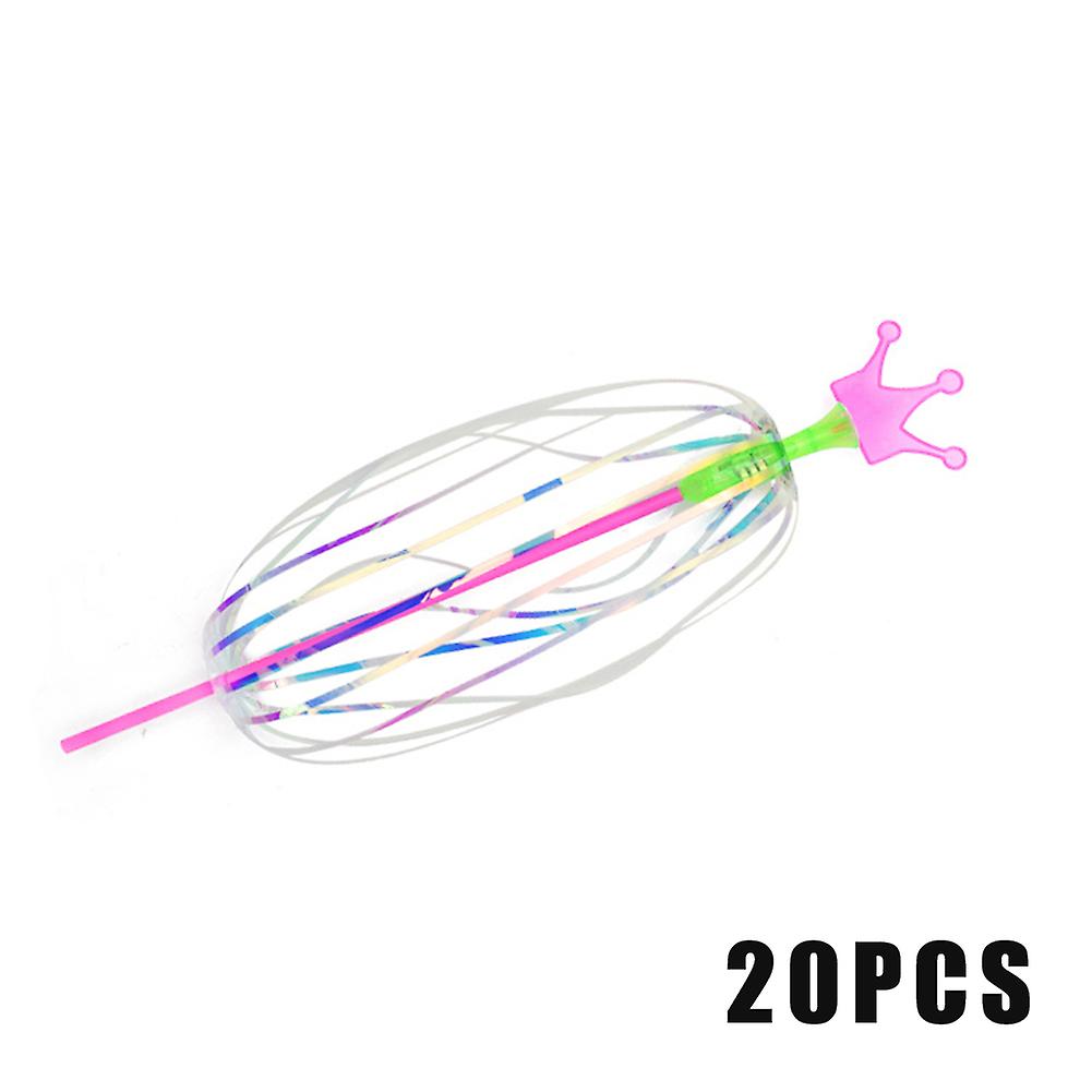 Variety Magic Flashing Twisted Bubble Wand Light-up Spin Rainbow Bubble Ball Toy for Kid