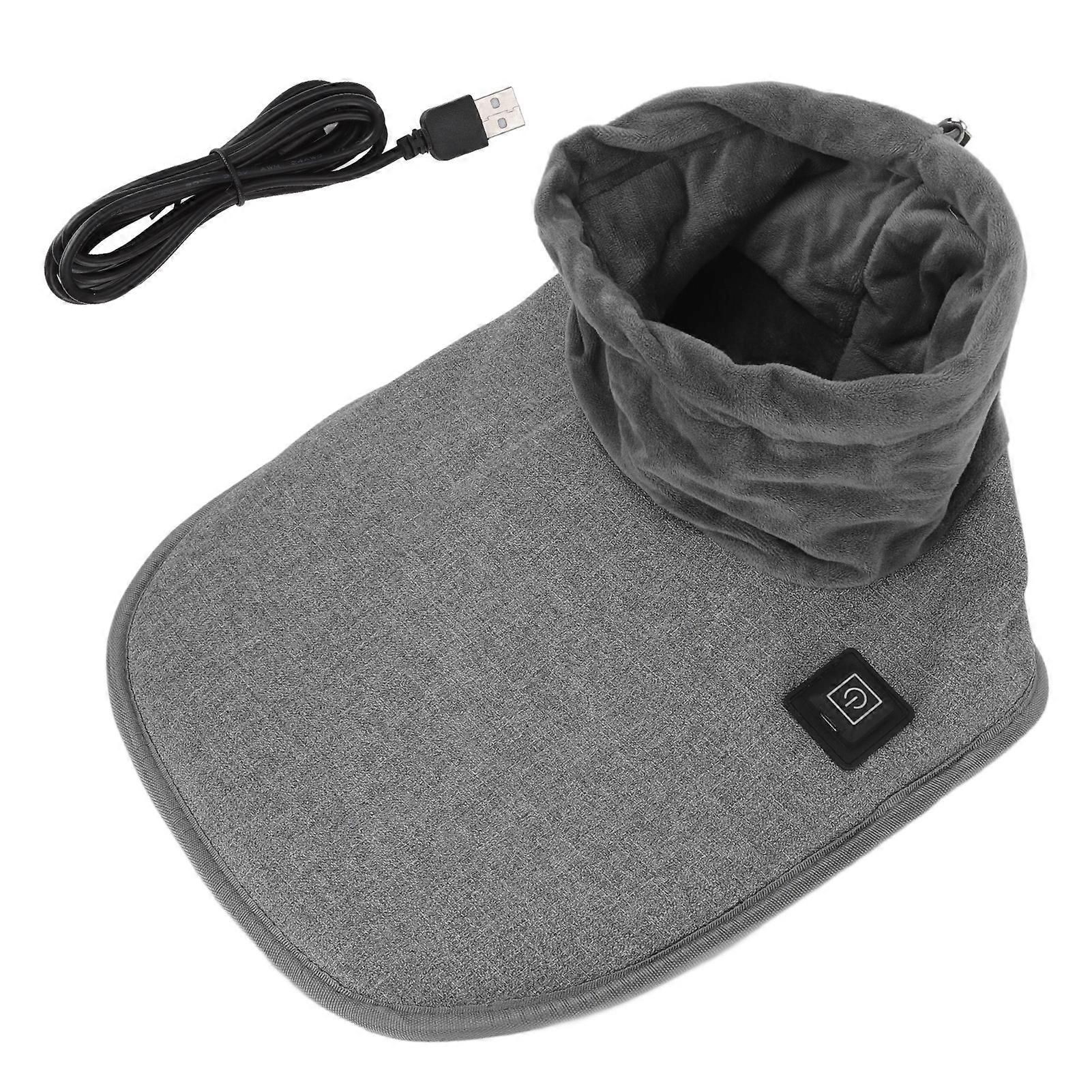Graphene Electric Foot Warmer for Men Women, USB Heating Pad Soft Plush Winter Warmer for Home, Gray