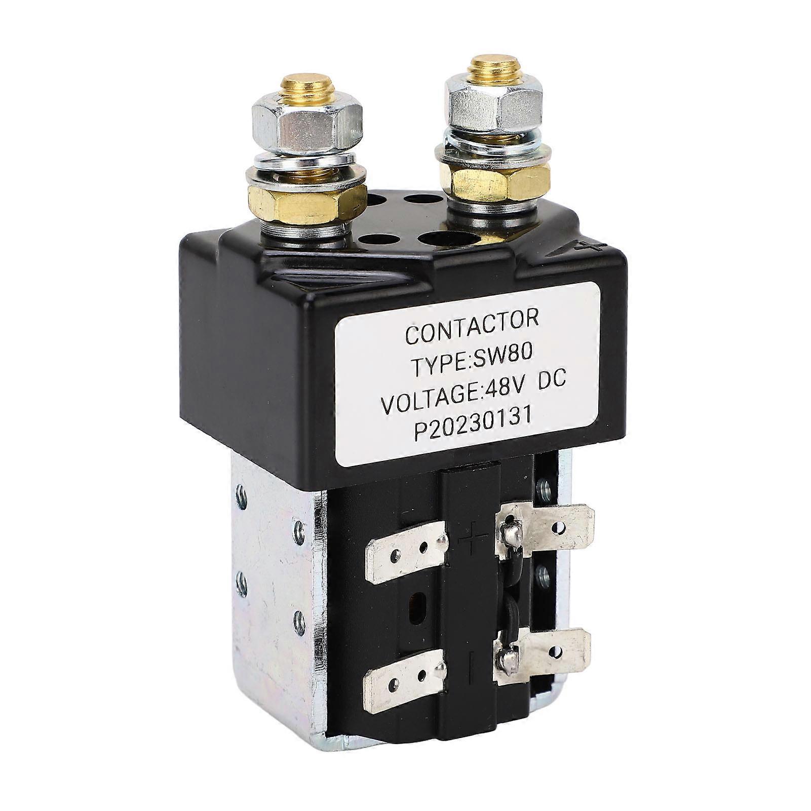Contactor Relay Metal Alloy High Performance Starter Solenoid Relay Replacement for E‑Z‑GO 100A 48V