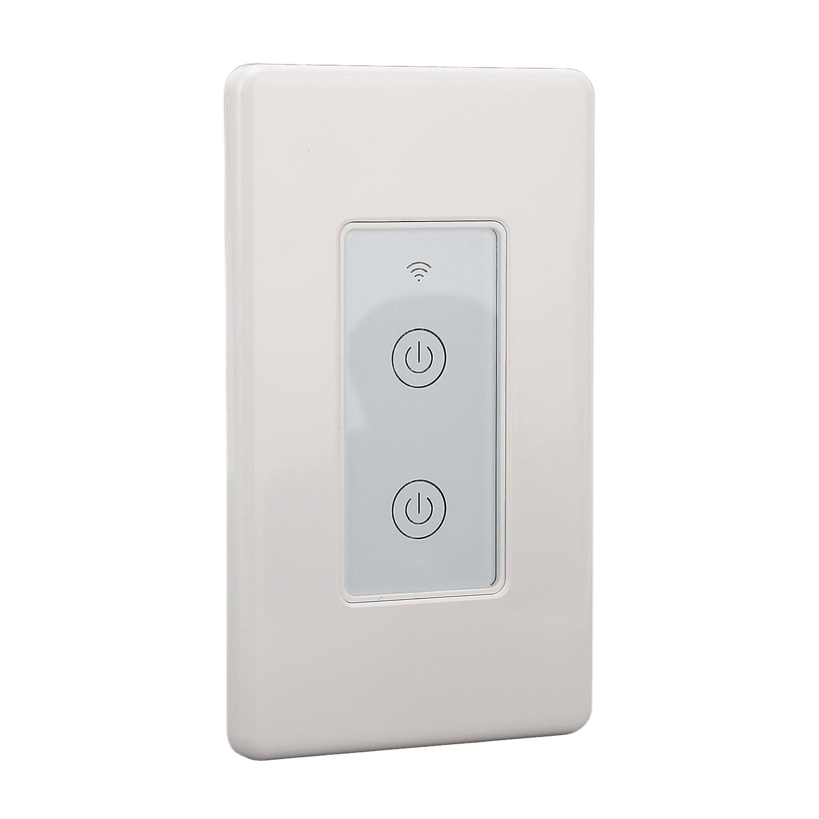 Comutator de perete inteligent 2 Gang Touch Glass Panel Suport Control vocal Comutator de lumină fără fir AC100-240V 