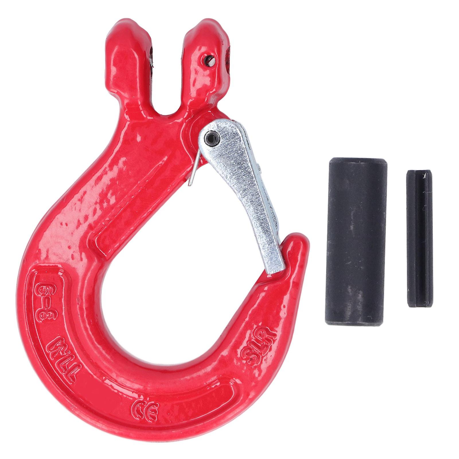 Safety Hook, Alloy Steel Heavy Duty Winch Clevis Slip Hook, for Ship Automotive Freight(3.15T)