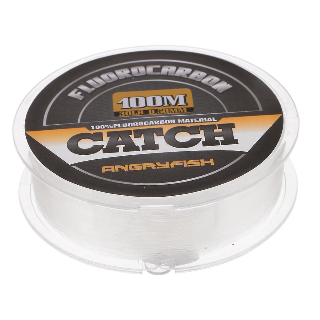 100m / 109ydsクリアフルオロカーボン釣り糸0.5mm 30ポンド(13.6kg)