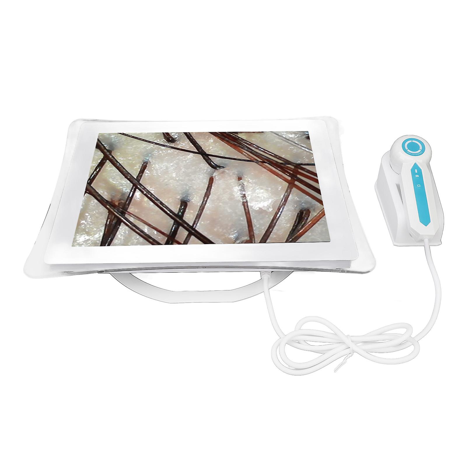 17inch Skin Hair Analyse Machine 50X 200X Magnification 3 Light Modes Follicle Scalp Detection Instrument 100‑240V EU Plug 