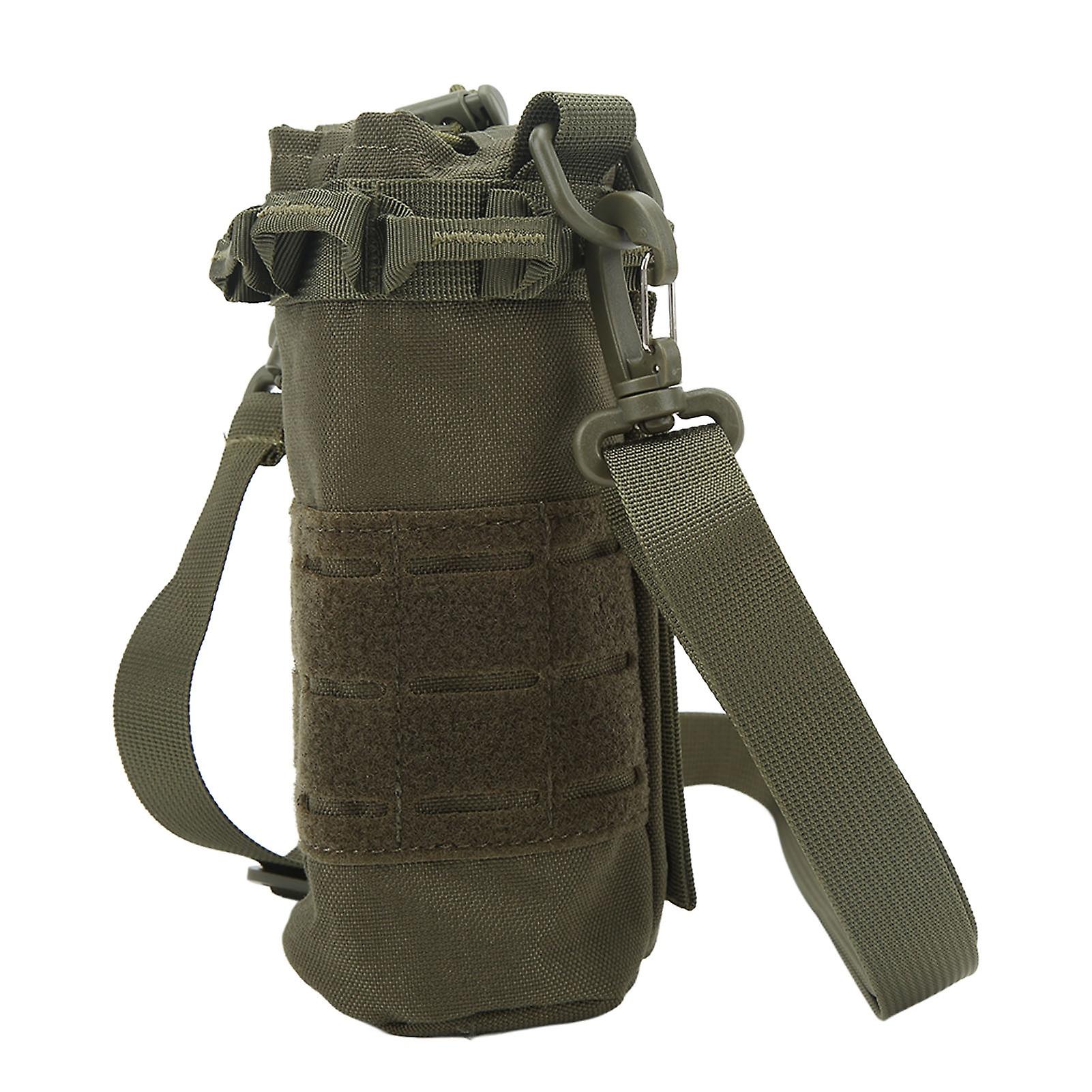 Porte-bouteille d'eau Molle d'extérieur, housse de bouteille portable camouflage, sac de cyclisme à suspendre à la taille, vert
