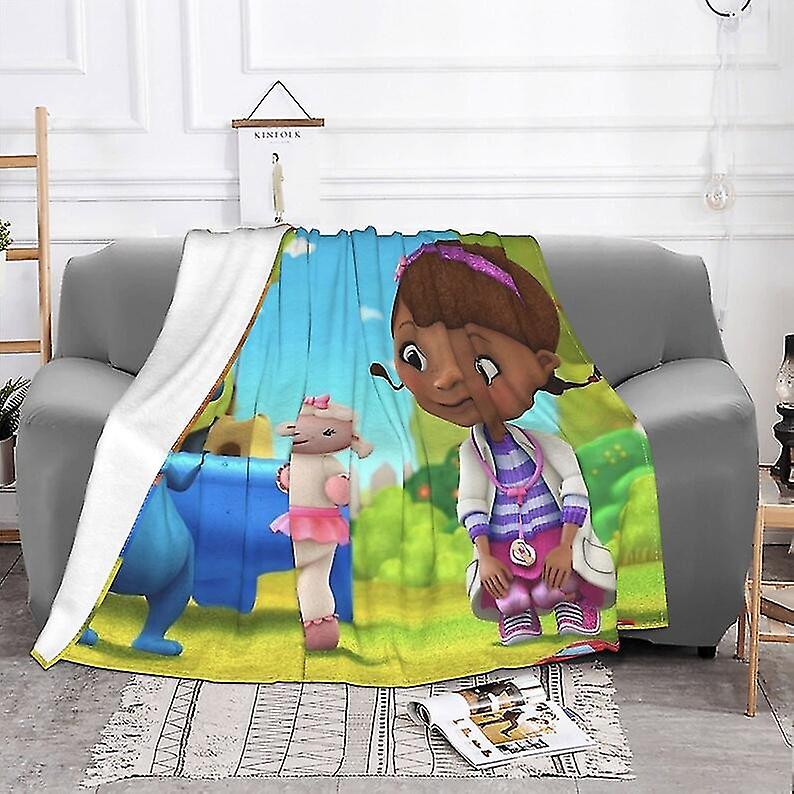 Custom Name Blanket Disney Doc Mcstuffins Tapestry Personalized Blankets Birthday Gift Customized Diy