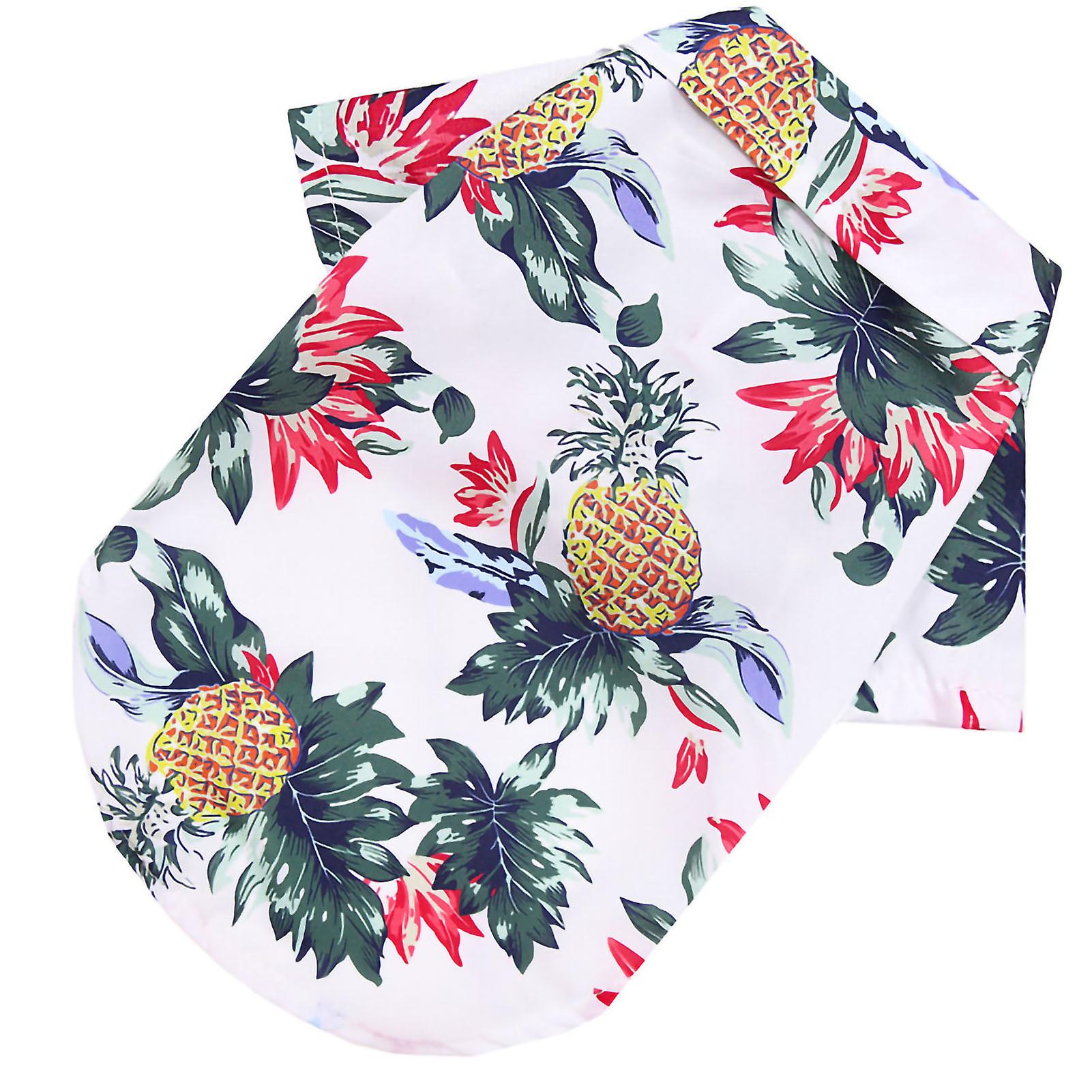 Pet Hawaii Shirt with Pineapple Print