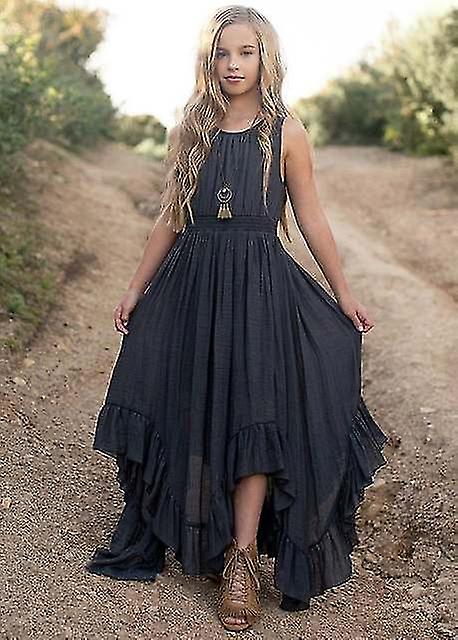 Big Size Girls Lace Teens Dresses Kids Flower Girl Wedding Clothing For 6-14y