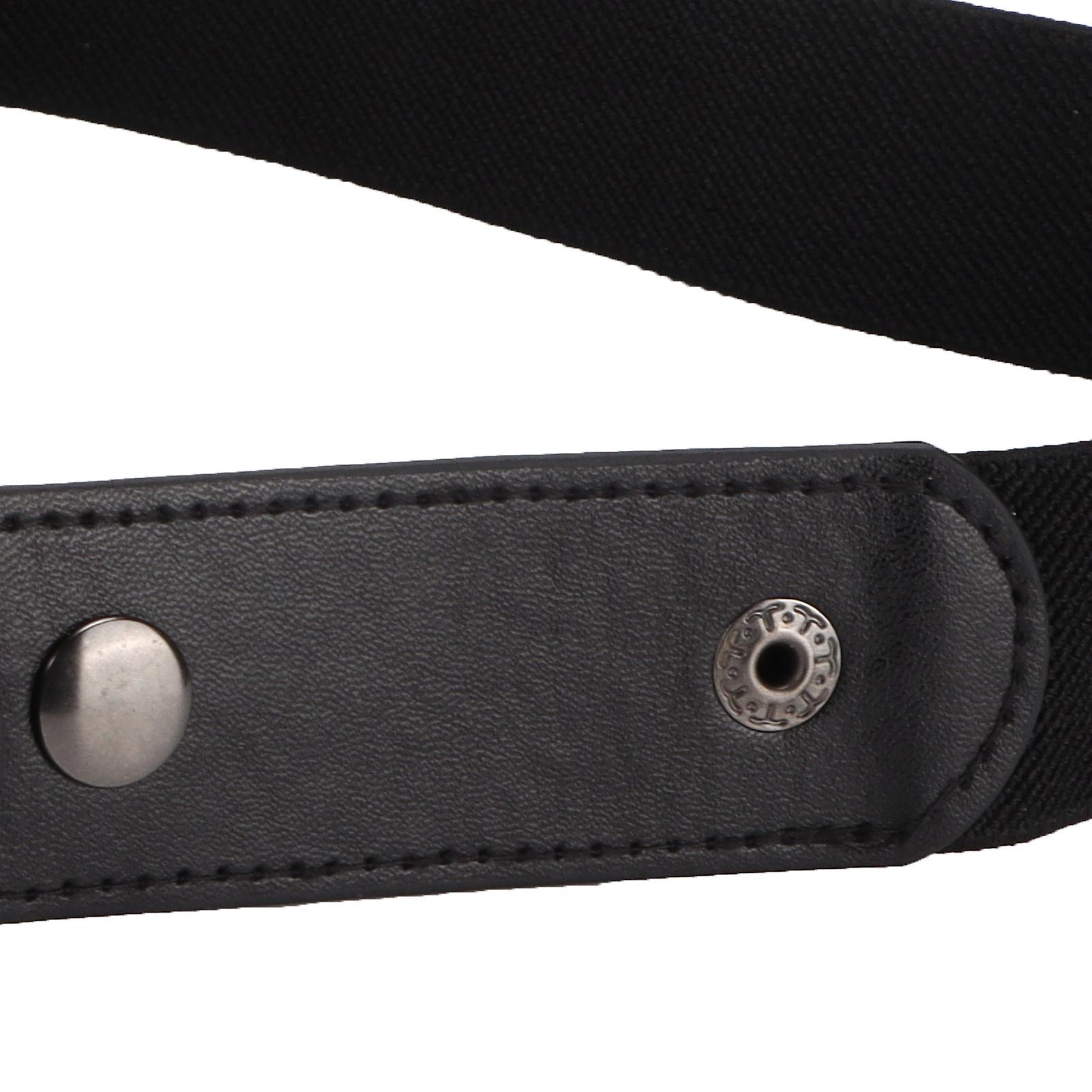 5Pcs Buckle Free Belt PunchFree No Bulge No Hassle Webbing Belt for Pants Accessories(Black )