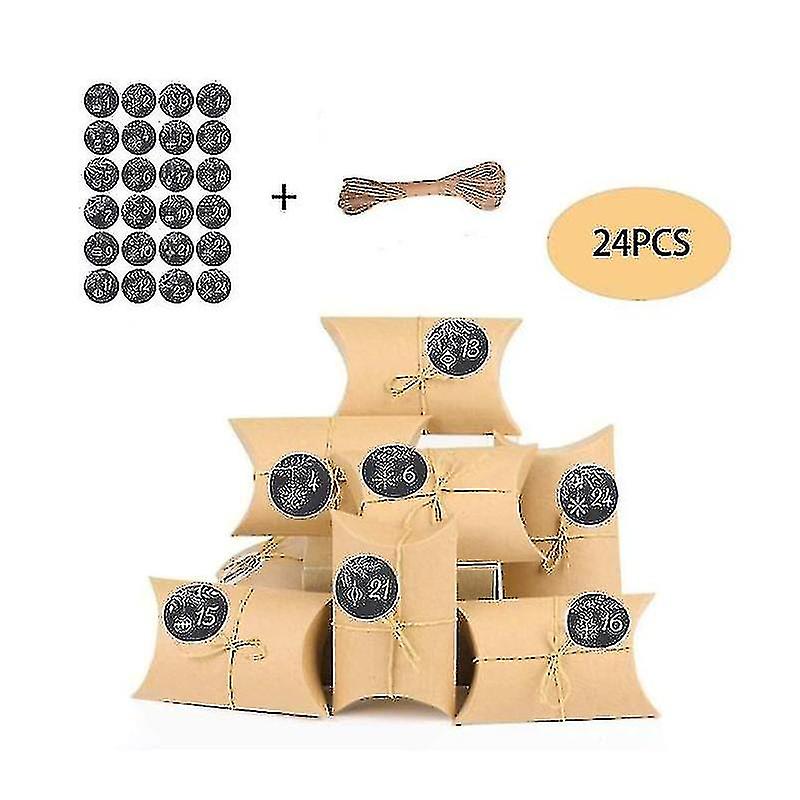 Advent Calendar To Fill - Set Of 24 Advent Calendar Boxes For Filling Yourself, Includes Christmas A