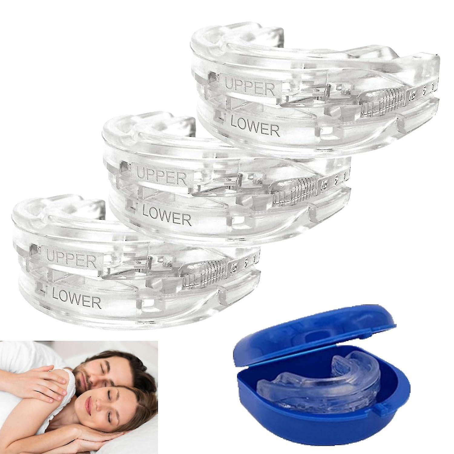 Anti Snoring Mouth Guard Adjustable Mouthpiece Night Time Teeth Mouthguard & Sleeping Bite Guard for Bruxism and Stop Snoring Custom Molding & Adju