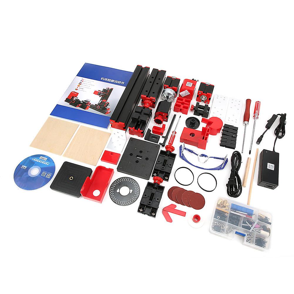 8 in1 Mini Motorized Lathe Machine Multi Functional DIY Woodworking Tool