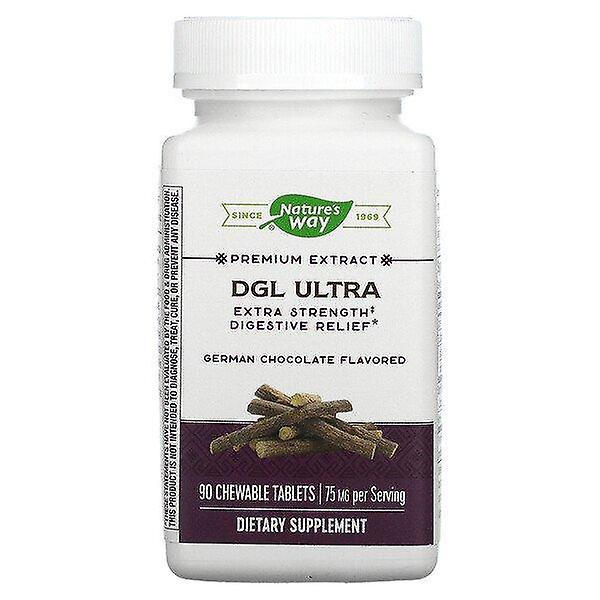 Nature's Way, DGL Ultra, Extra Strength Digestive Relief, German Chocolate, 75 mg, 90 Chewable Table