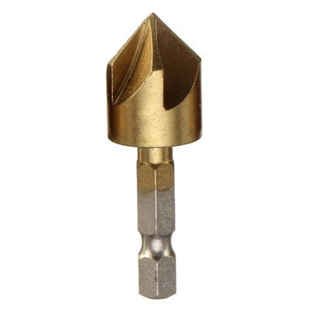 1pc Countersink Drill Bit 5 Flute Bits Chamfering Deburring Tool Hole Opener 6/8/9/12/16/19mm 1/4' H