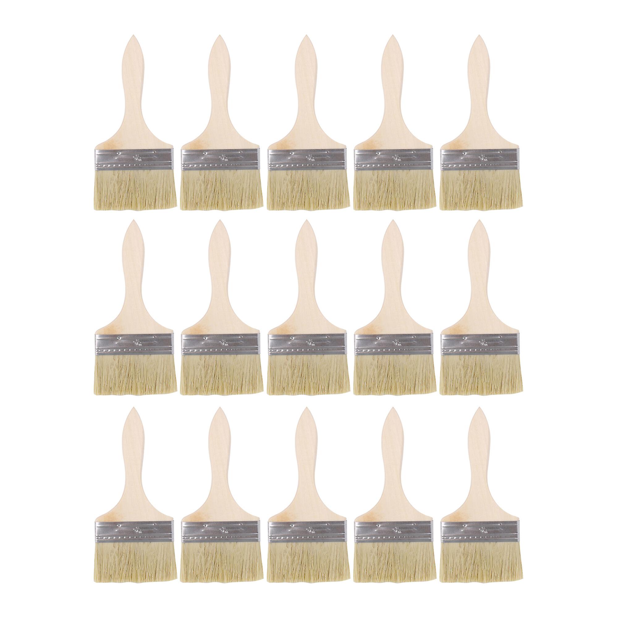 15 Pcs Painting Brush for Cabinet Home Improvement w/ Thin Handle 4 Inch