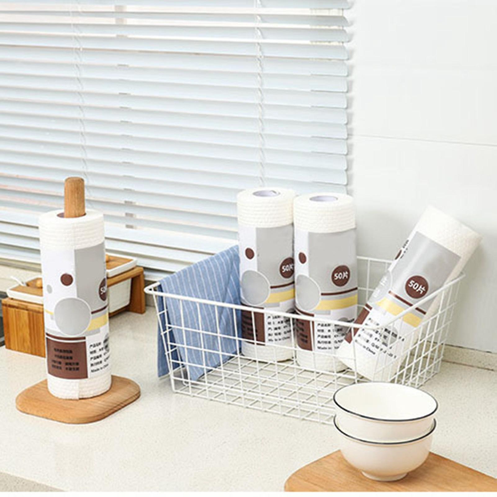 Essuie-tout de cuisine jetable, utilisation humide et sèche, pâte de bois + PP