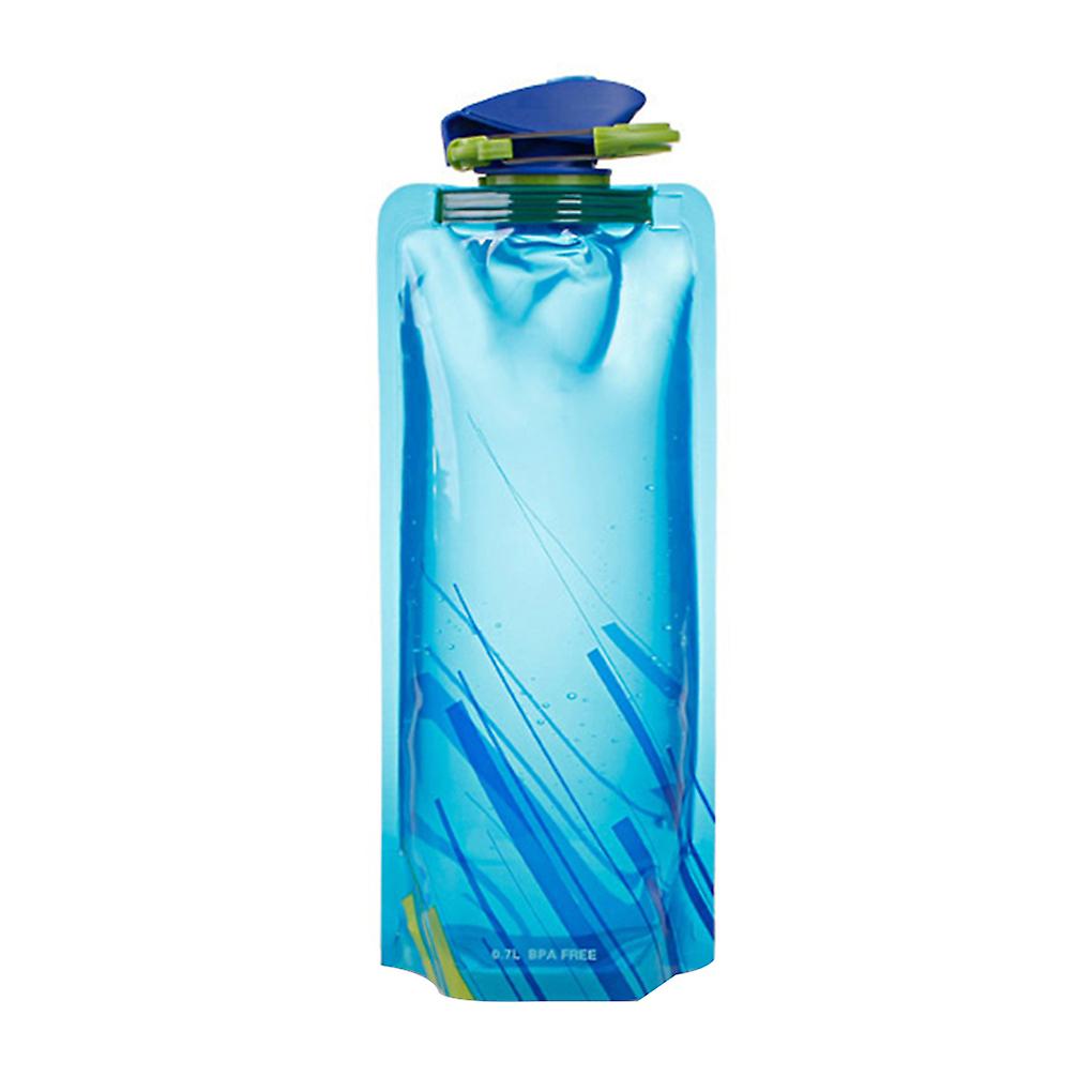 700ml összecsukható vizes palack kültéri túrázás kemping pe vízzsák puha lombik szorítás hordozható futó kerékpáros vizes táskák