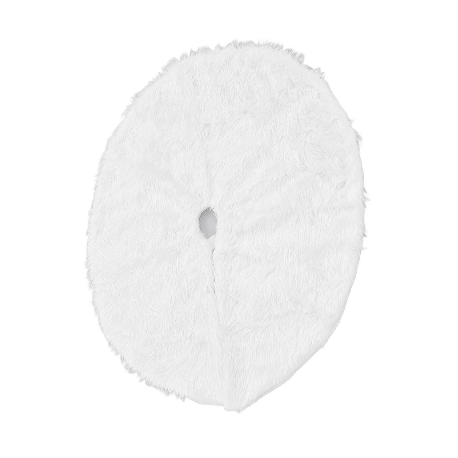 GPB Christmas Tree Skirt Snowy White Christmas Tree Mat for Xmas Festive Holiday Party Decoration Ornaments