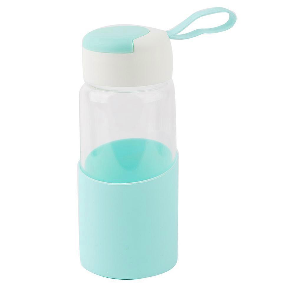 350ml Bärbar Student Söt Flicka Glas Vattenflaska Present (Blå)