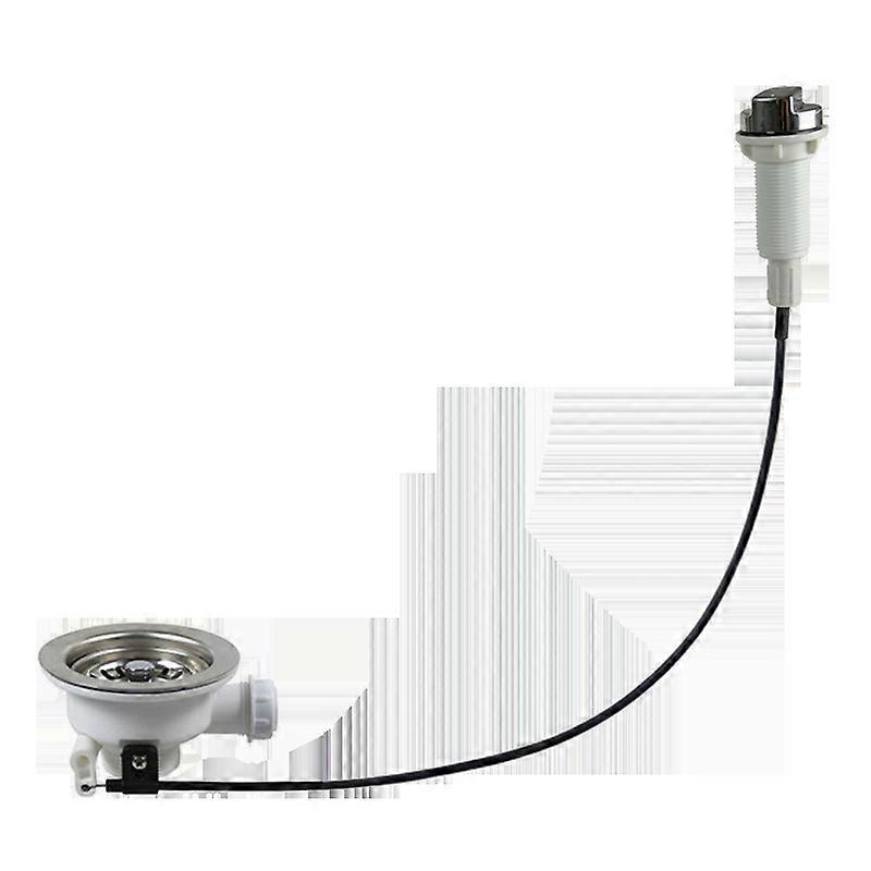 Kitchen Bowl Type Sink Drainage System Filter with Cable Controller Sink Waste Kit 114mm