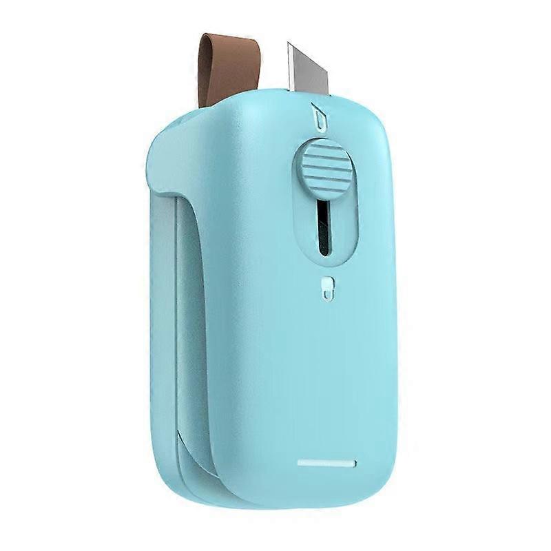 2 in 1 Mini Plastic Sealing Machine with Handheld Knife Heat Sealing Machine (Battery Not Included) 7.7*4.1*4.5cm