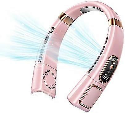 Portable Neck Fan with Ice Cooling, LED Display, 5 Speeds, 3 Light Modes, Type-C Fast Charging, Perfect for Home, Office, and Travel