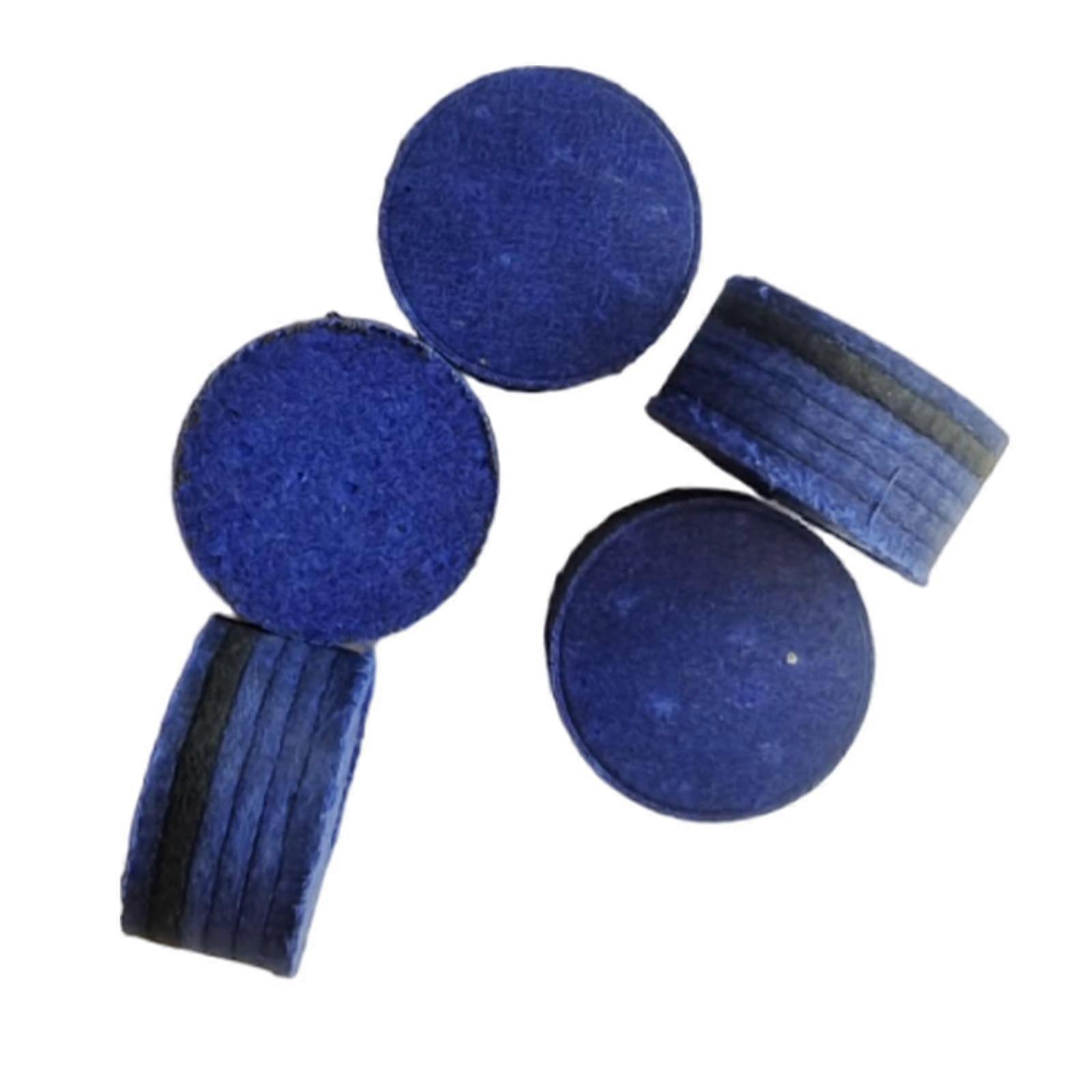 5 Pieces Billiard Pool Cue Tips 6 Layers Leather Snooker Cue Tip Replacement