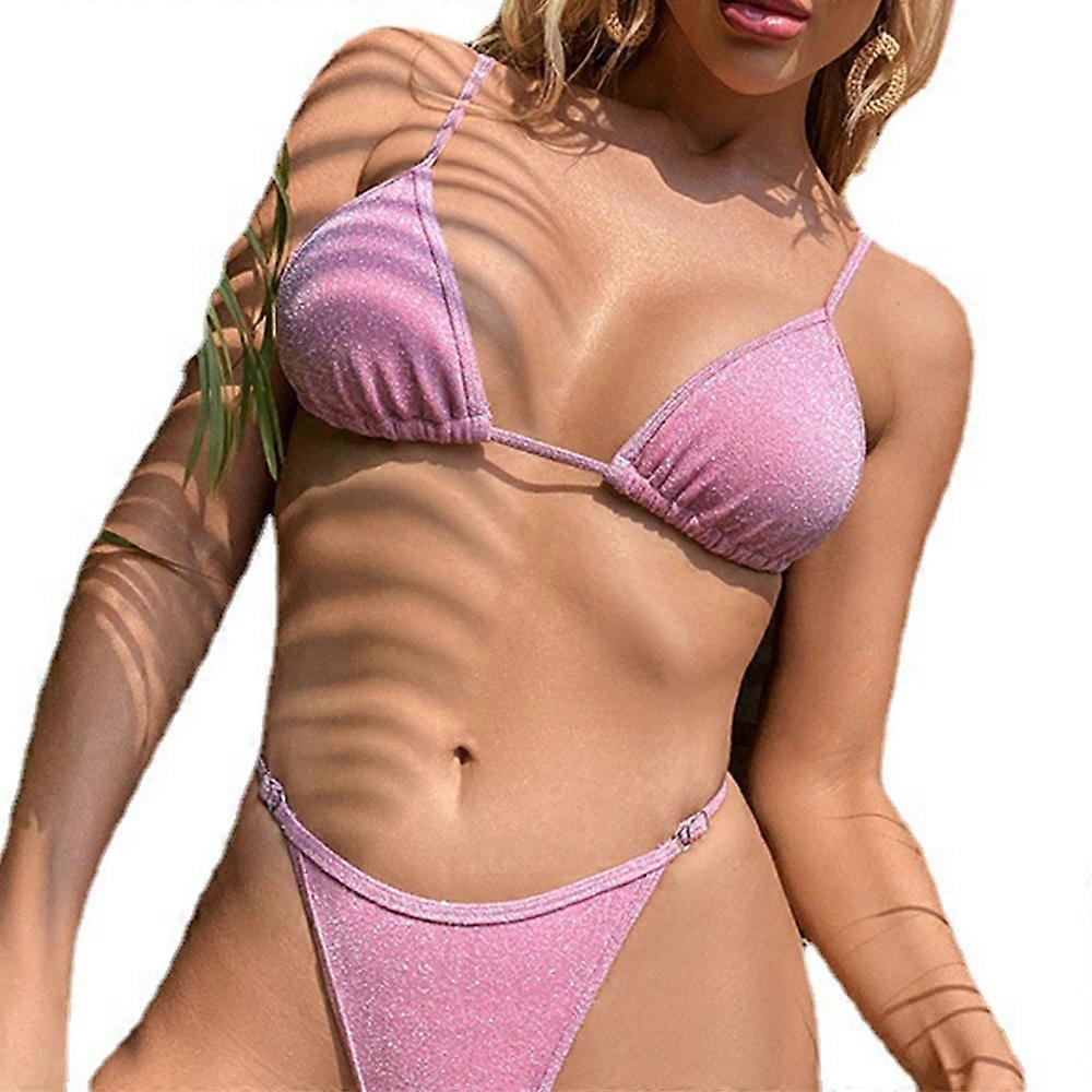 String Bikini Deux Pièces Maillot de bain pour femmes Triangle Haut Brésilien Bas Corps