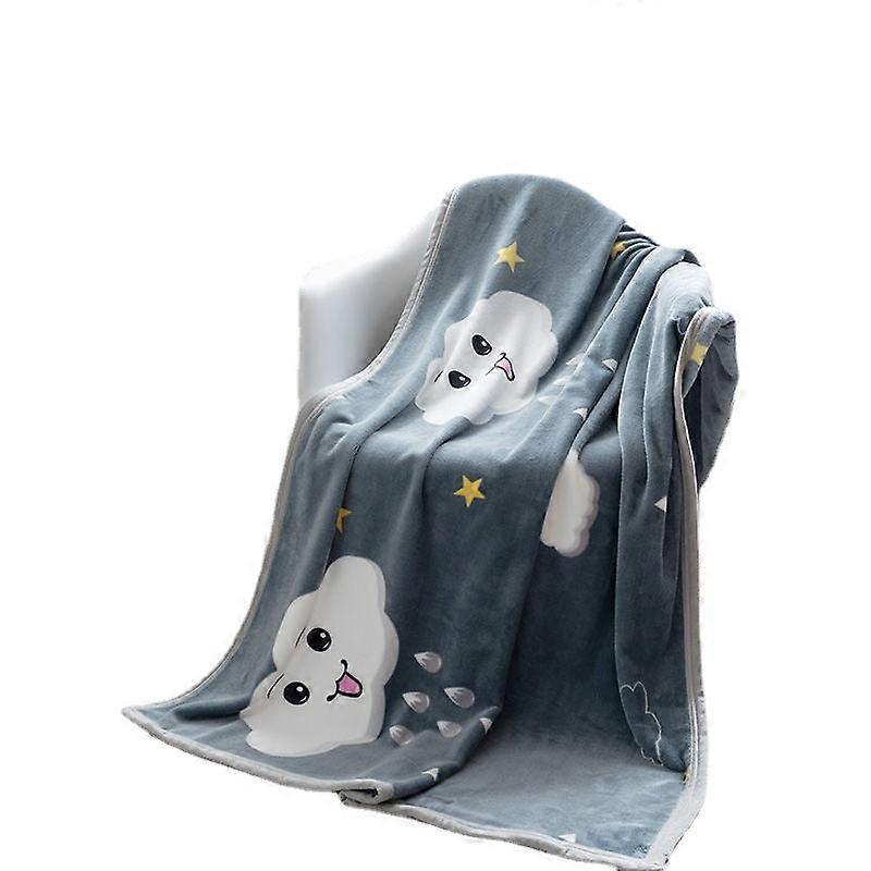Thin Small Blanket Flannel Office Cover Leg Blanket Single Air Conditioning Nap Blanket Coral Fleece
