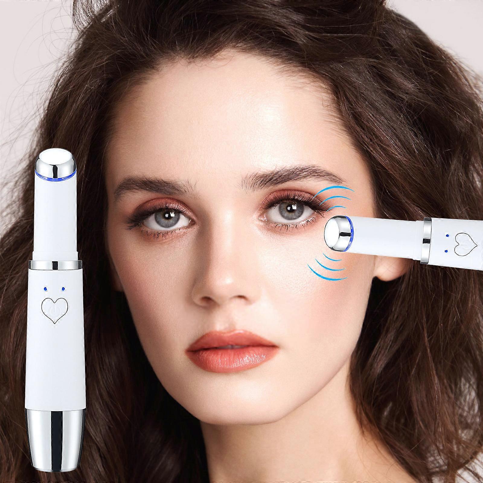 Ladattava silmäkauneuslaite, jossa on punainen ja sininen valo mustiin ympyröihin ja silmäpusseihin, lämmitetty silmähieronta kauneuslaite