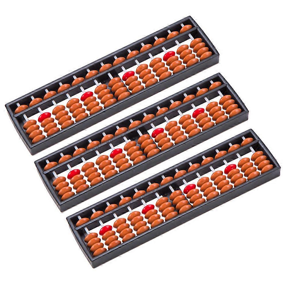 3pcs Traditional Abacuses Educational Children Abacuses Portable Counting Abacuses