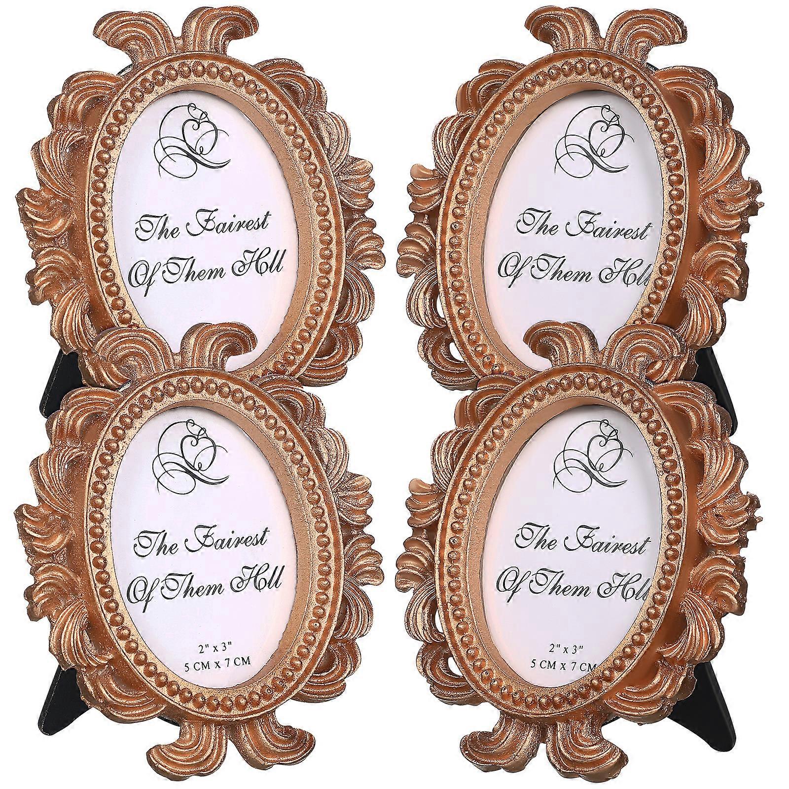 4 Pcs Small Photo Frames Vintage Picture Frames Vintage Frames Mini Picture Frames Display Frame Decor