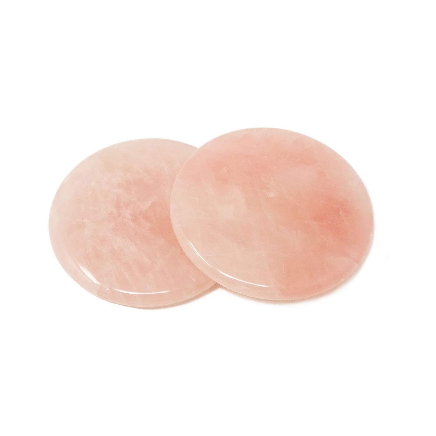 2-Pack Round Jade Glue Spacers False Eyelashes Base Holder for Eyelash Extensions